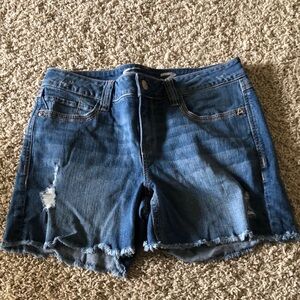 Seven Denim Blue Women's Shorts. Lightly distressed. Size 10